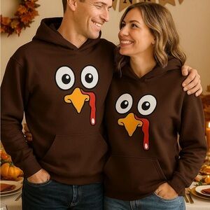 Thanksgiving Turkey Face Hoodie